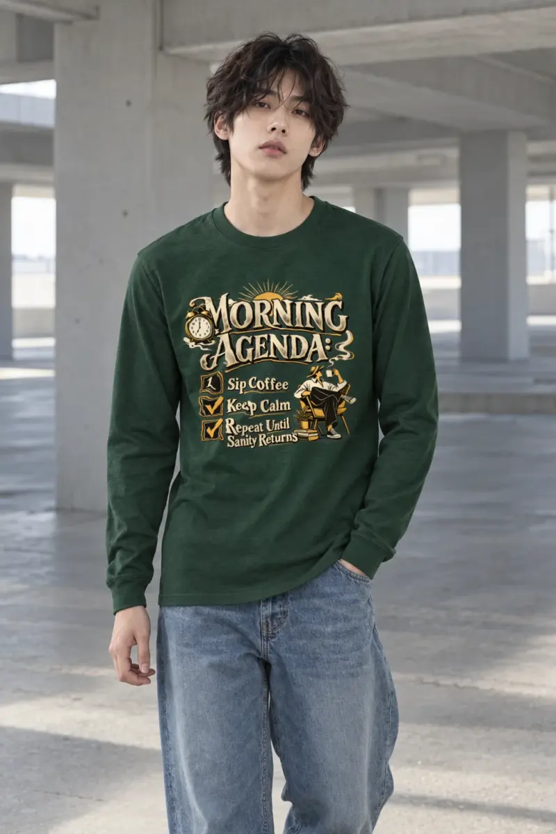 "Sip Coffee Repeat" Unisex Longsleeve T-shirt