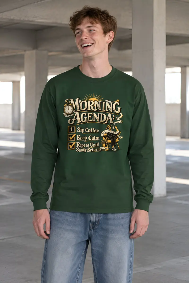 "Sip Coffee Repeat" Unisex Longsleeve T-shirt