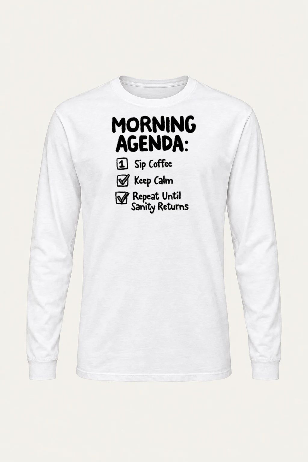 "Sip Coffee Repeat" Unisex Longsleeve T-shirt | Gildan 2400
