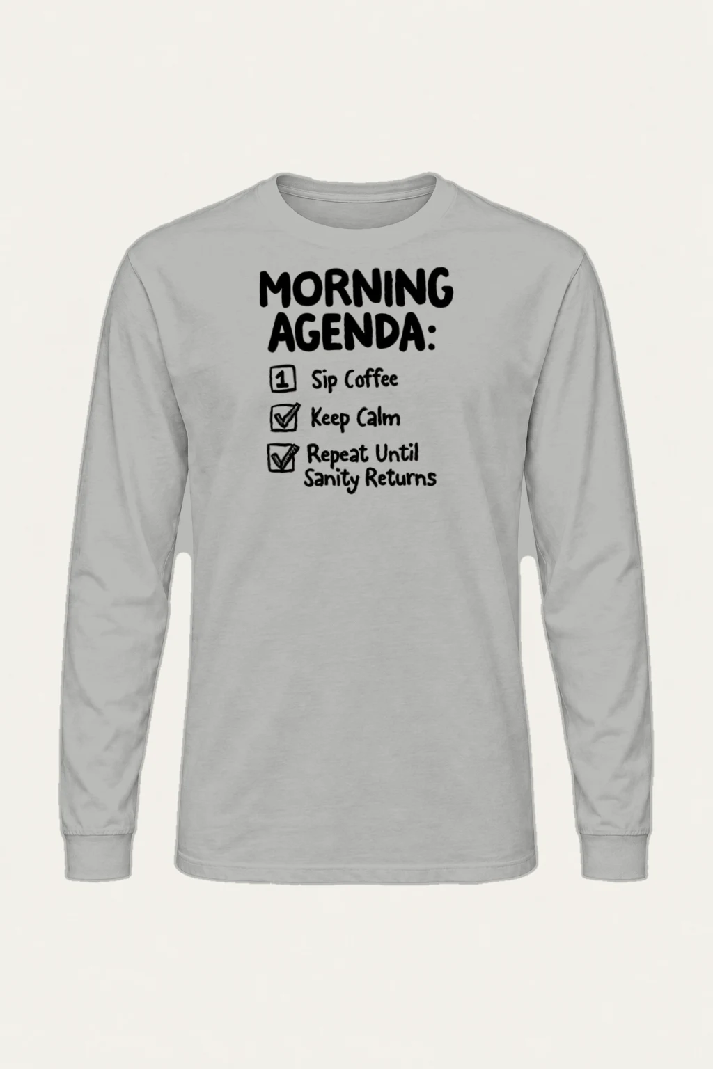 "Sip Coffee Repeat" Unisex Longsleeve T-shirt | Gildan 2400