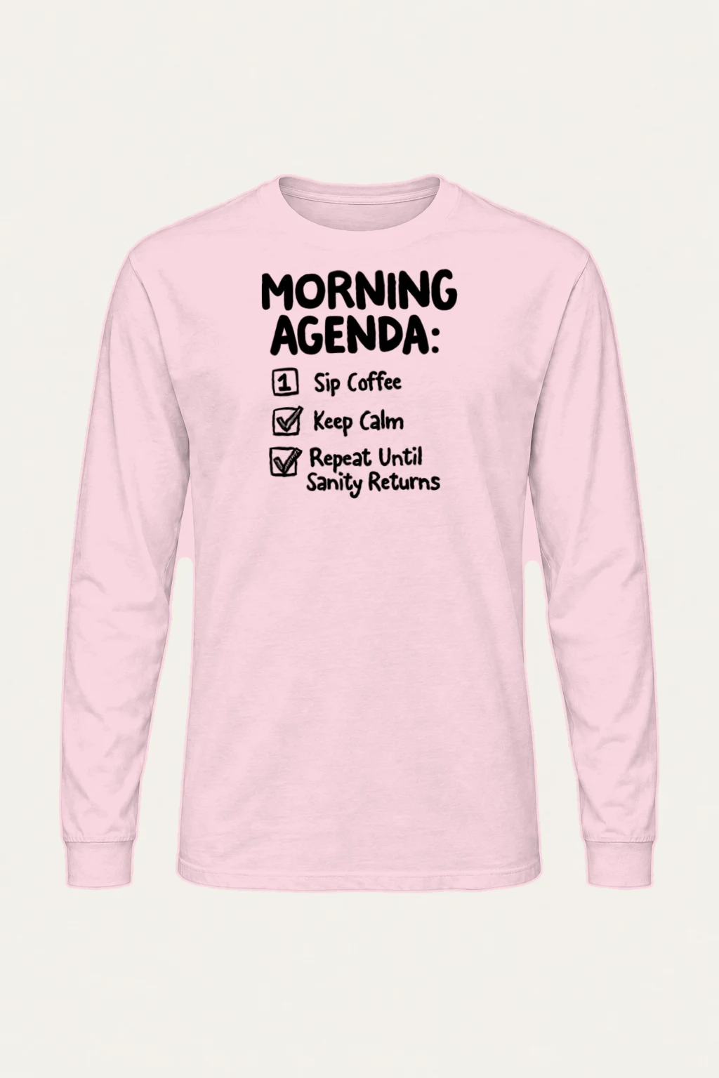 "Sip Coffee Repeat" Unisex Longsleeve T-shirt | Gildan 2400