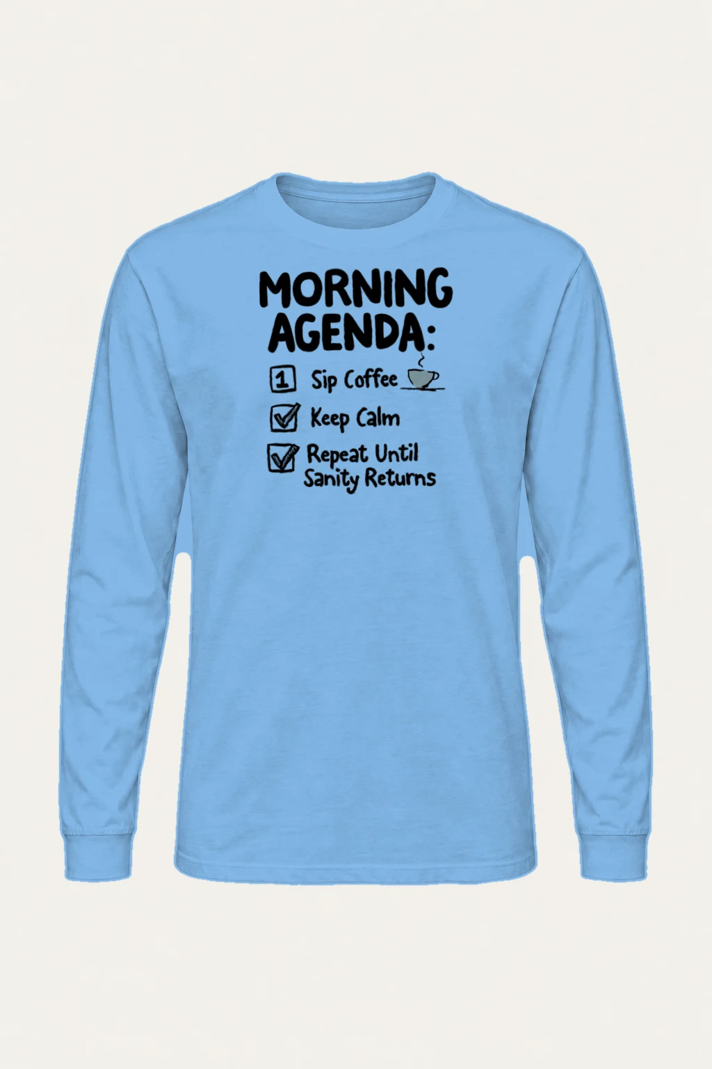 "Sip Coffee Repeat" Unisex Longsleeve T-shirt | Gildan 2400