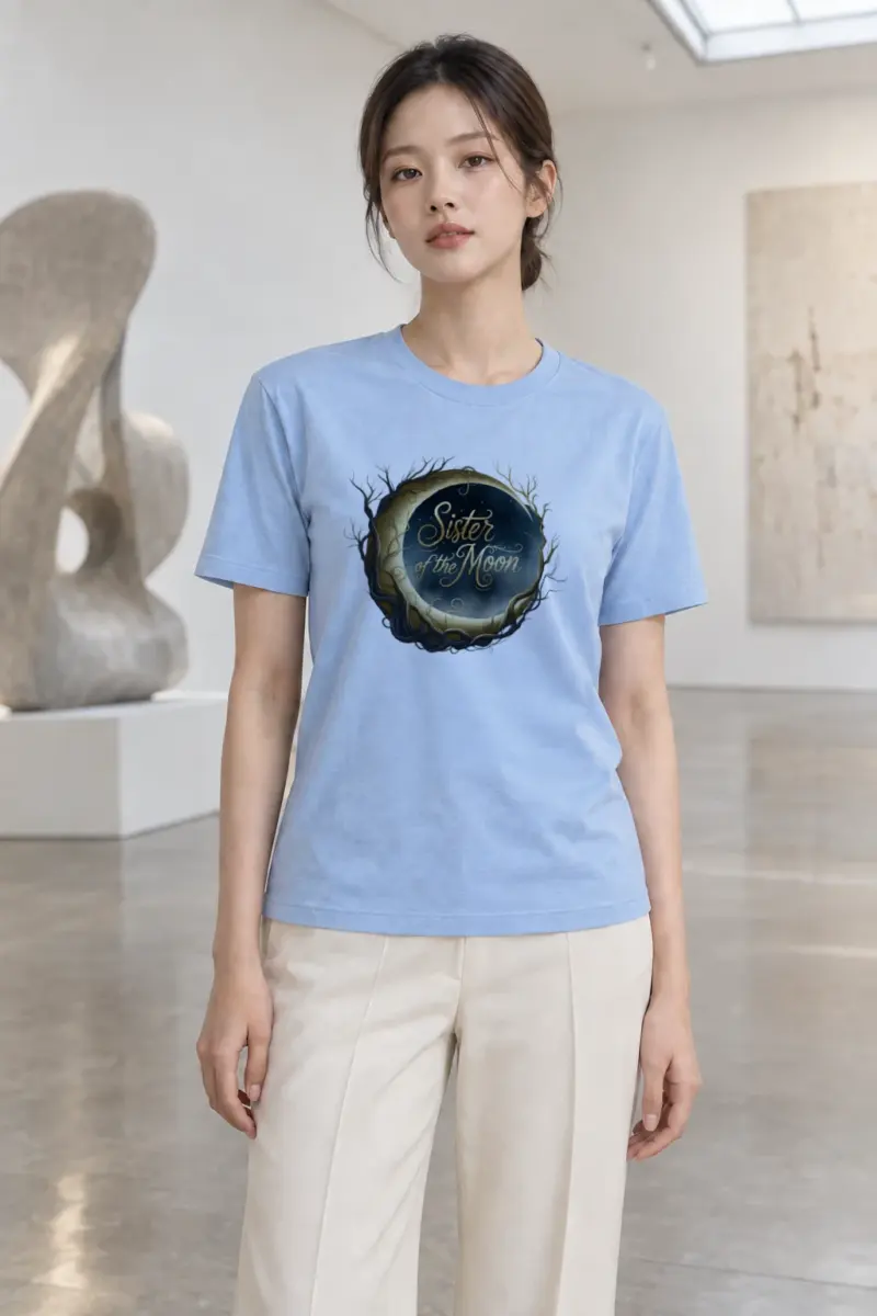"Sister of the Moon" Heavyweight Unisex Crewneck T-shirt | Gildan 5000