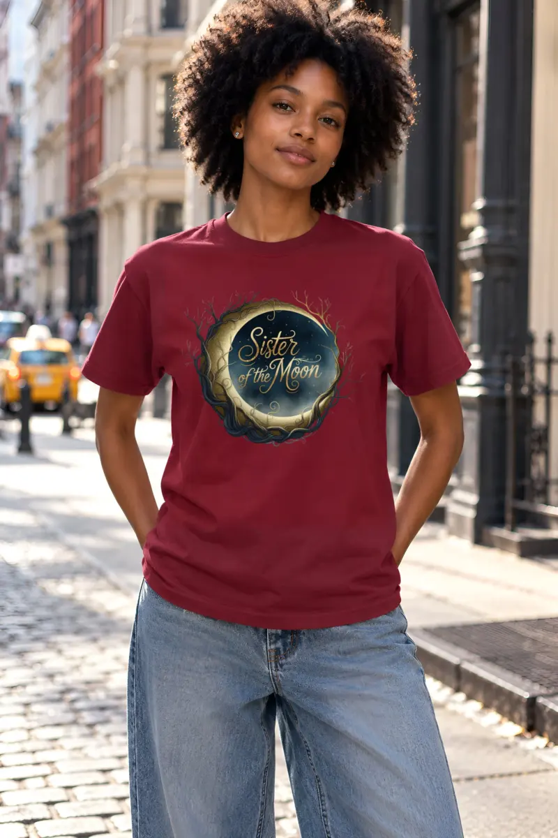 "Sister of the Moon" Heavyweight Unisex Crewneck T-shirt