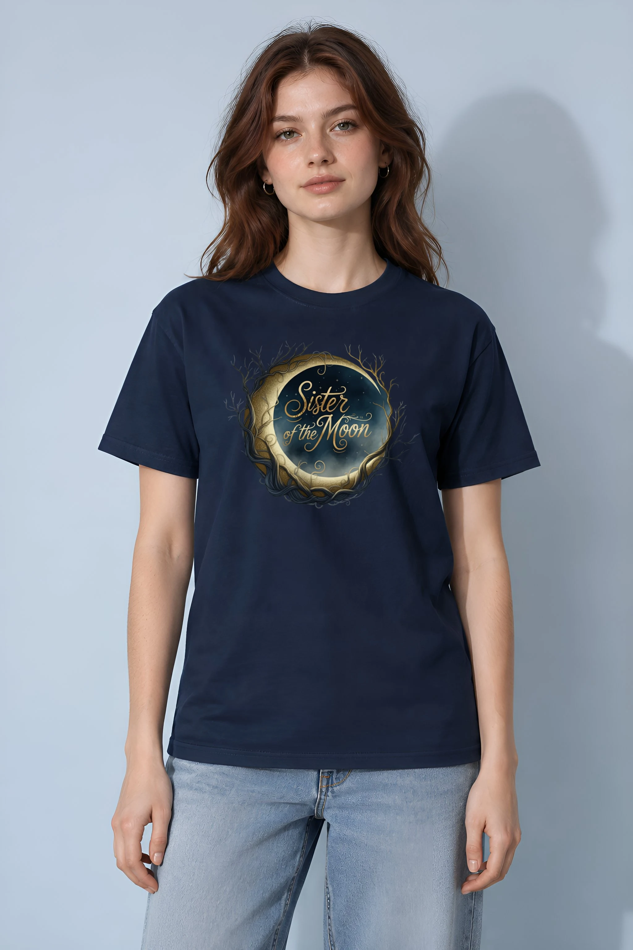 "Sister of the Moon" Heavyweight Unisex Crewneck T-shirt