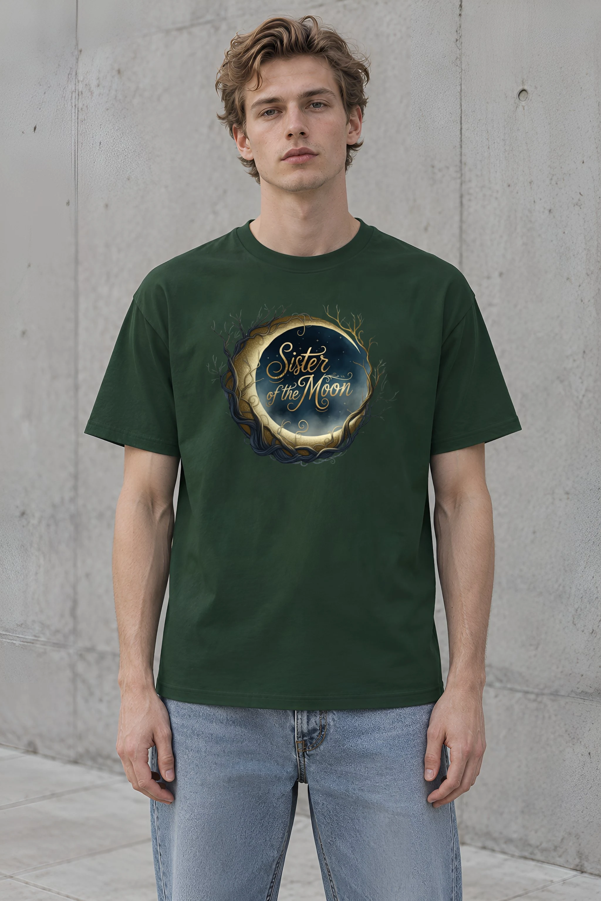 "Sister of the Moon" Heavyweight Unisex Crewneck T-shirt