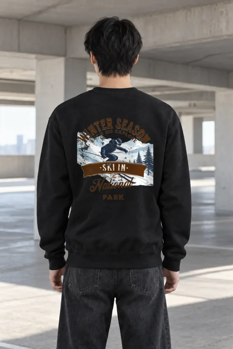 "Ski In The Park" Heavy Blend Unisex Crewneck Sweatshirt | Gildan 18000
