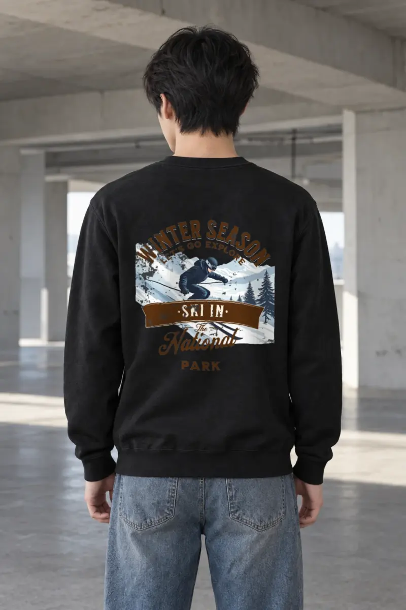 "Ski In The Park" Heavy Blend Unisex Crewneck Sweatshirt