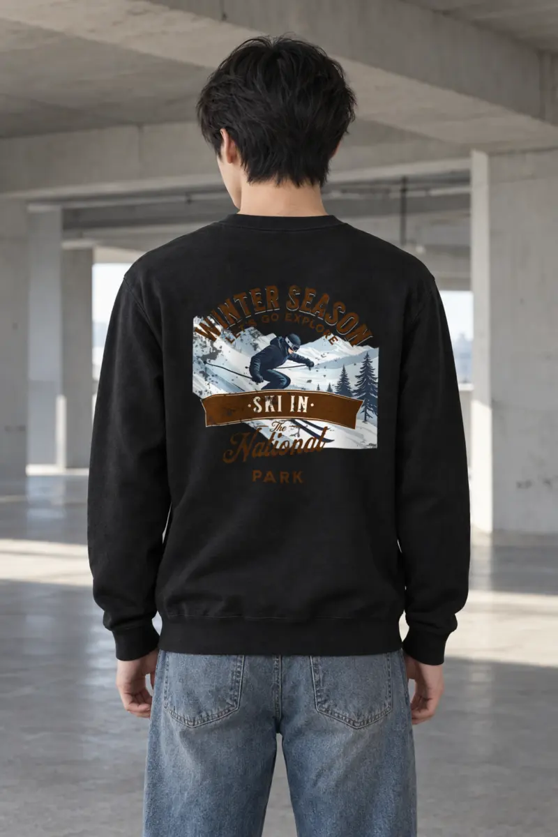 "Ski In The Park" Heavy Blend Unisex Crewneck Sweatshirt