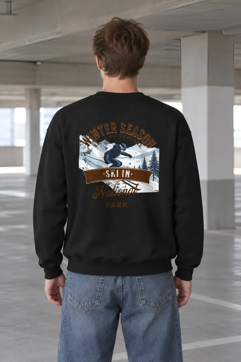 "Ski In The Park" Heavy Blend Unisex Crewneck Sweatshirt