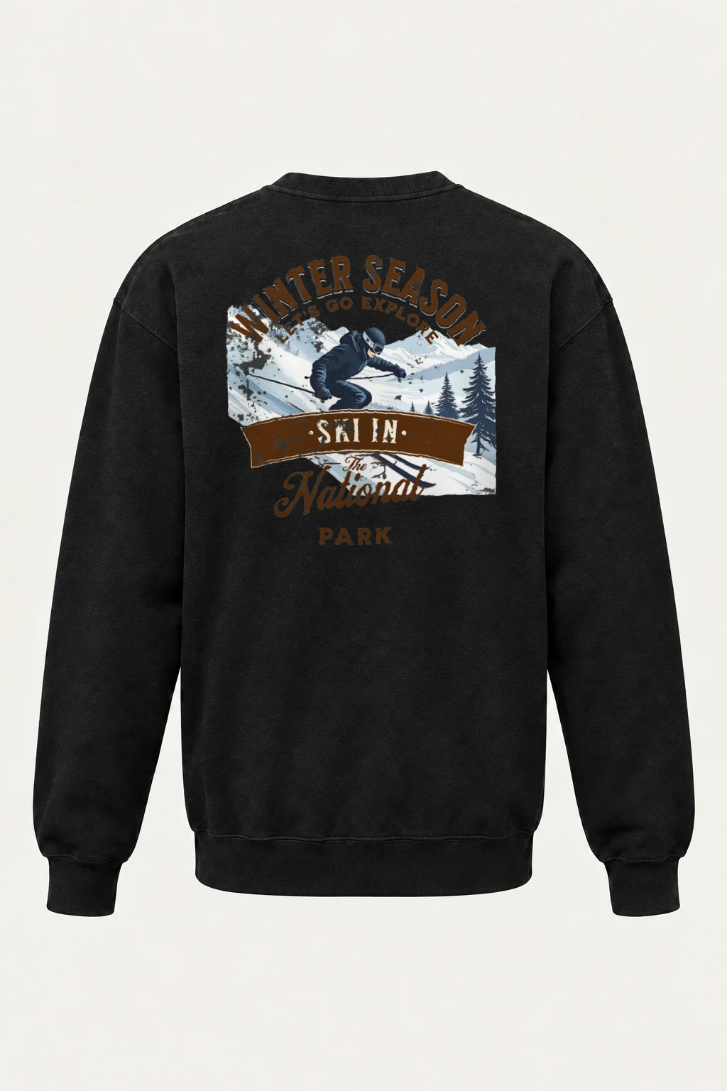 "Ski In The Park" Heavy Blend Unisex Crewneck Sweatshirt | Gildan 18000