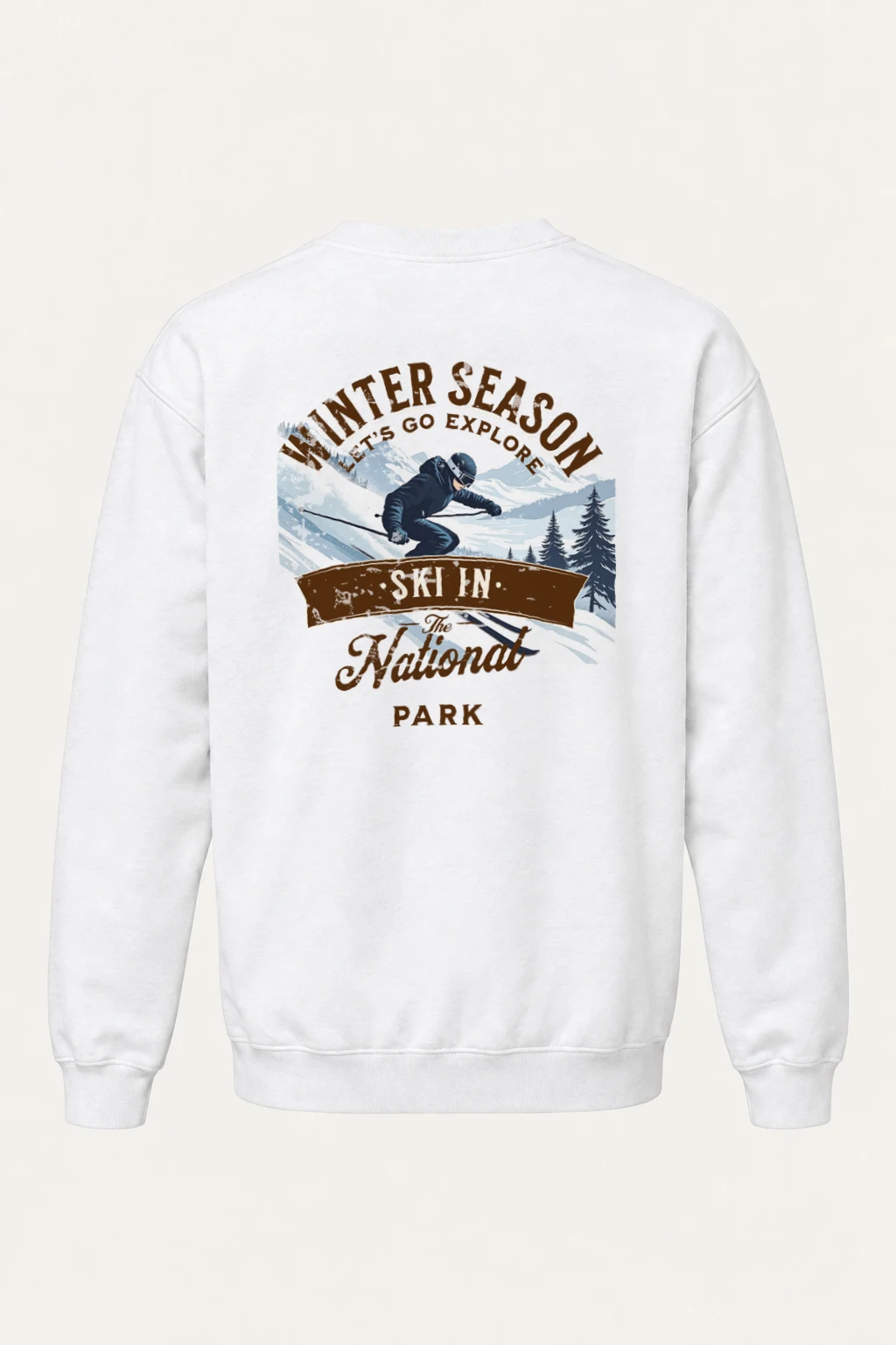 "Ski In The Park" Heavy Blend Unisex Crewneck Sweatshirt | Gildan 18000