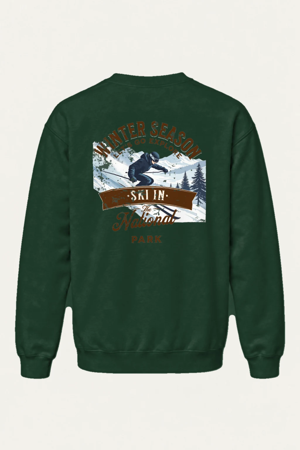 "Ski In The Park" Heavy Blend Unisex Crewneck Sweatshirt | Gildan 18000