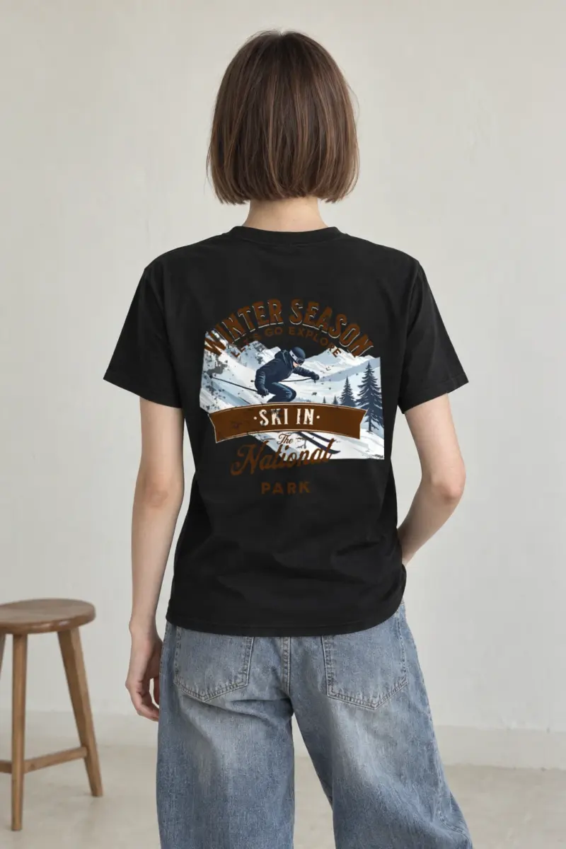 "Ski In The Park" Heavyweight Unisex Crewneck T-shirt