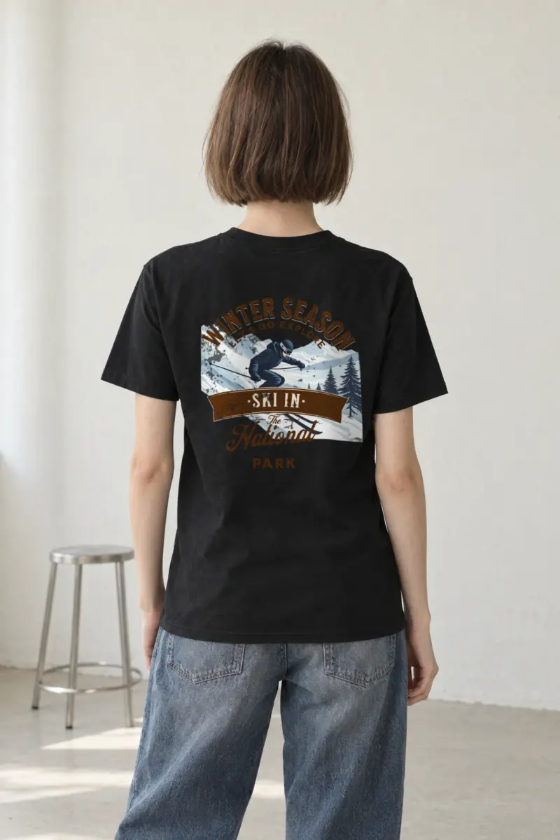 "Ski In The Park" Heavyweight Unisex Crewneck T-shirt