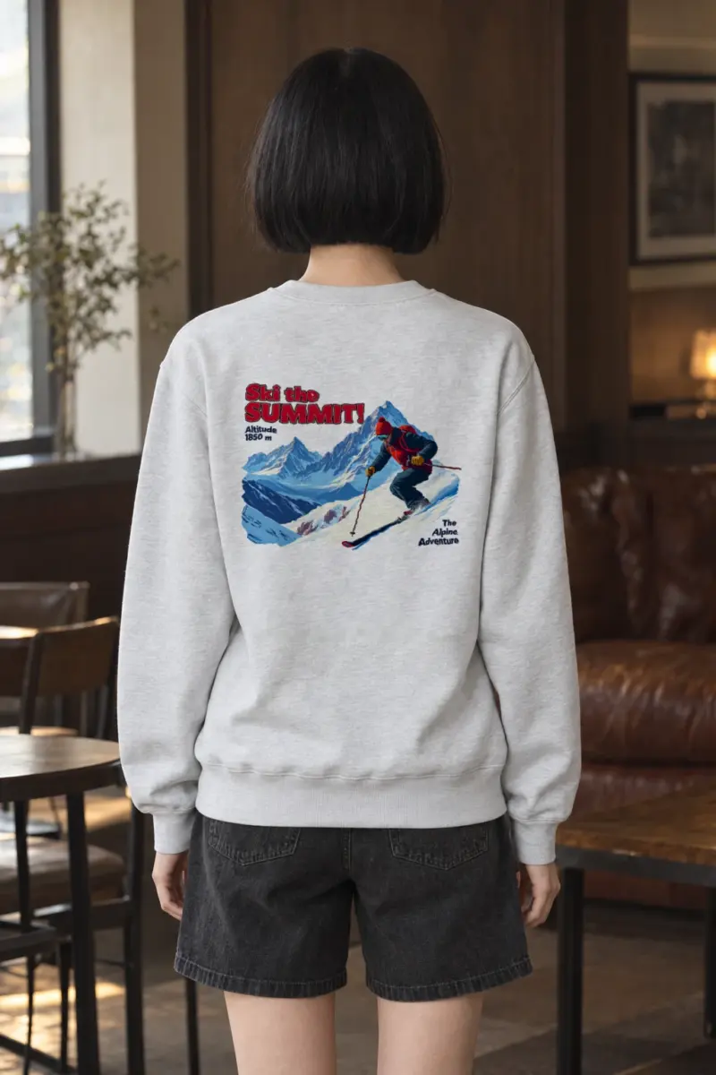 "Ski The Summit" Heavy Blend Unisex Crewneck Sweatshirt