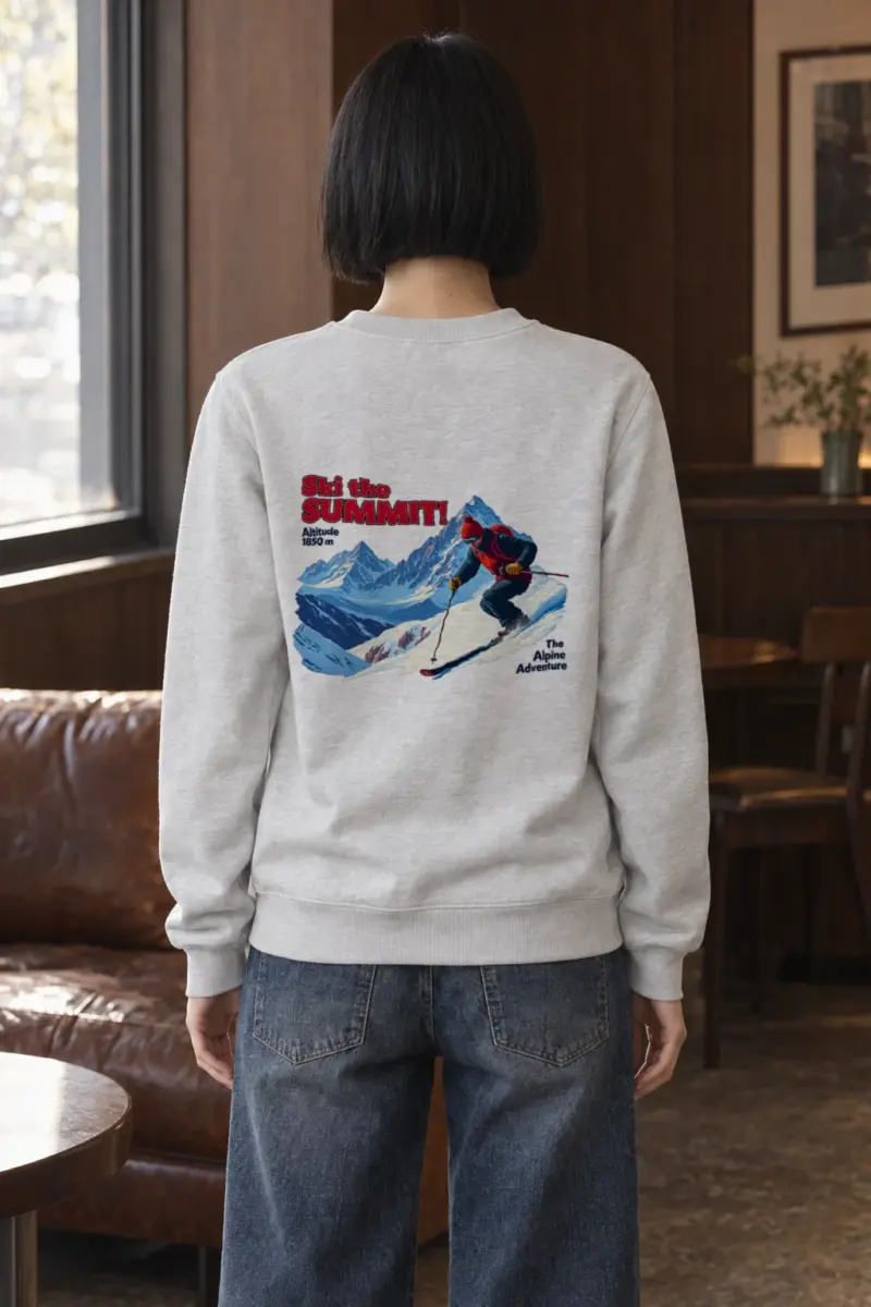 "Ski The Summit" Heavy Blend Unisex Crewneck Sweatshirt
