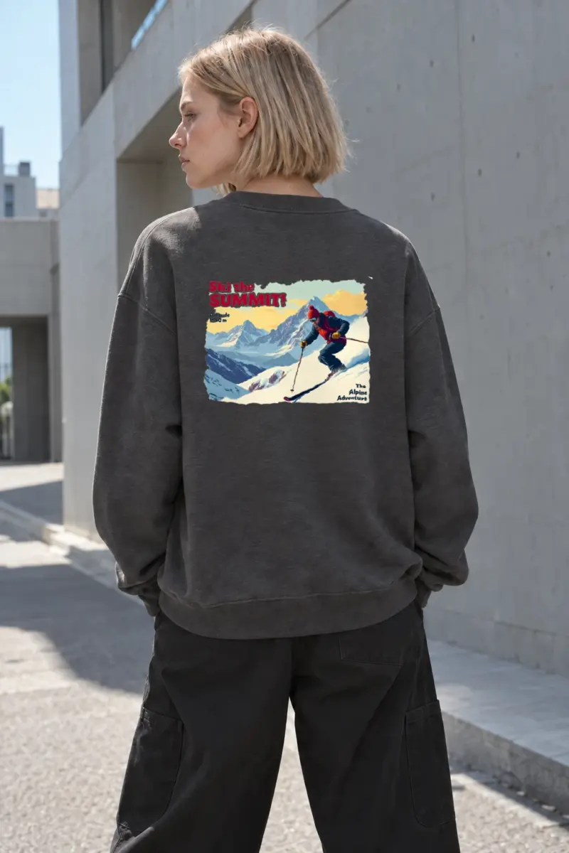 "Ski The Summit" Heavy Blend Unisex Crewneck Sweatshirt | Gildan 18000