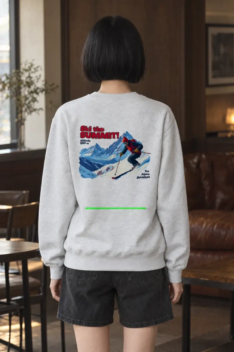 "Ski The Summit" Heavy Blend Unisex Crewneck Sweatshirt | Gildan 18000