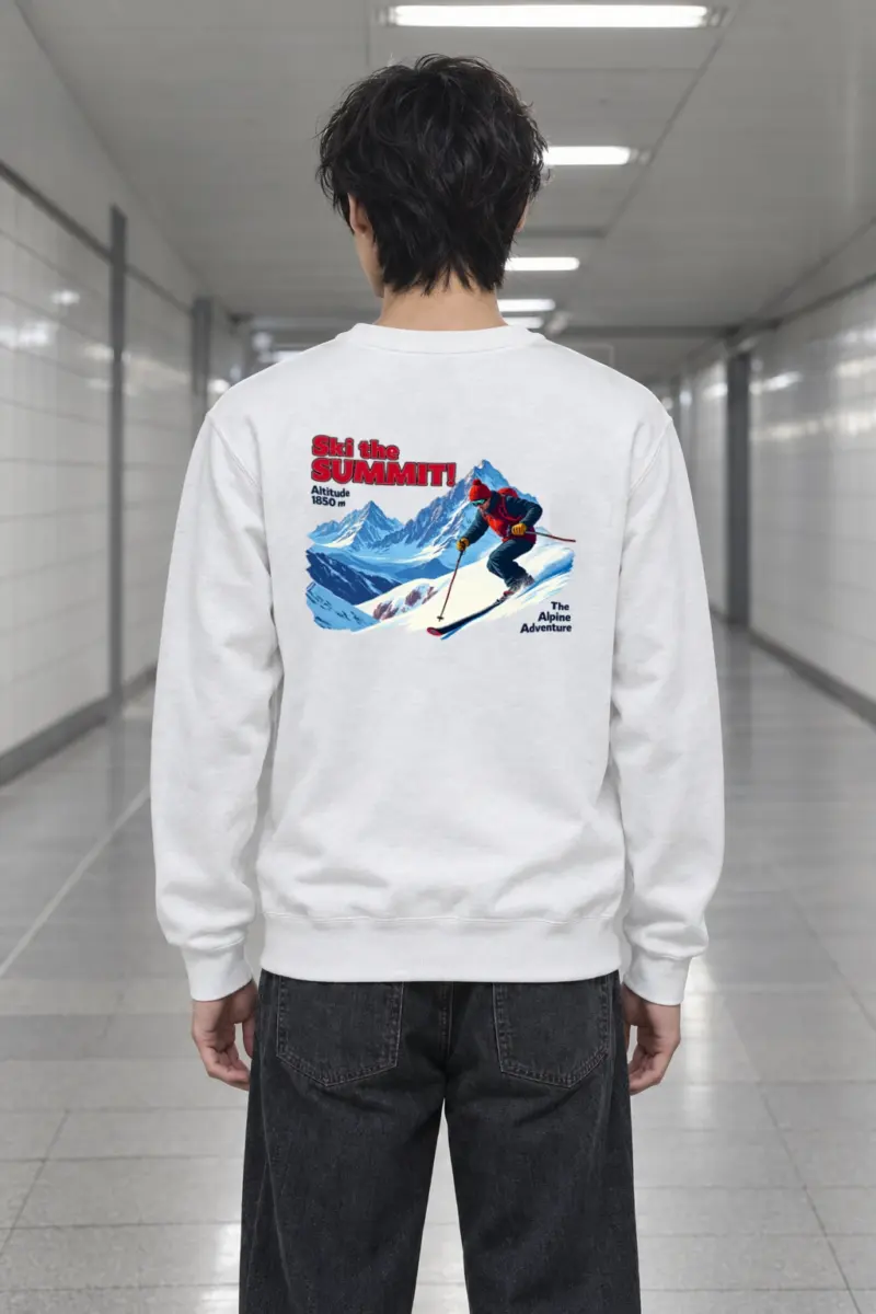 "Ski The Summit" Heavy Blend Unisex Crewneck Sweatshirt