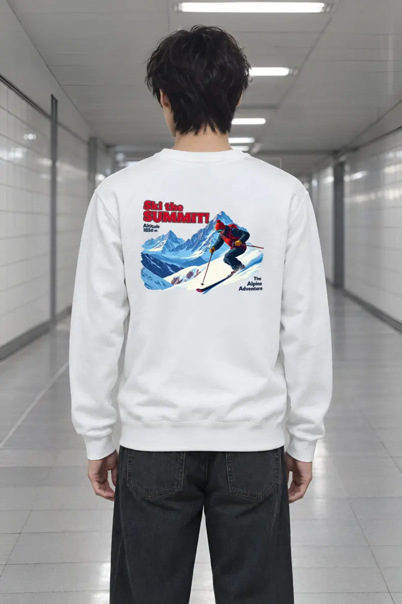 "Ski The Summit" Heavy Blend Unisex Crewneck Sweatshirt
