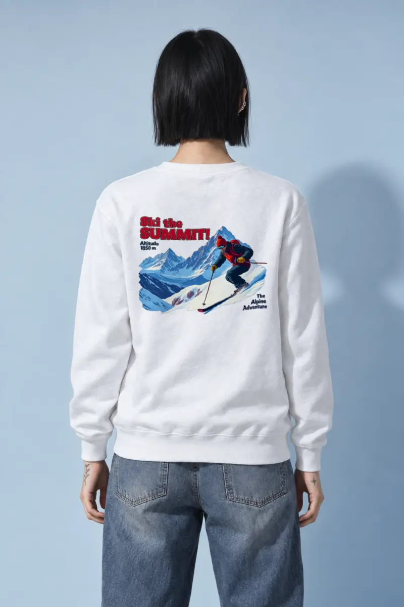 "Ski The Summit" Heavy Blend Unisex Crewneck Sweatshirt