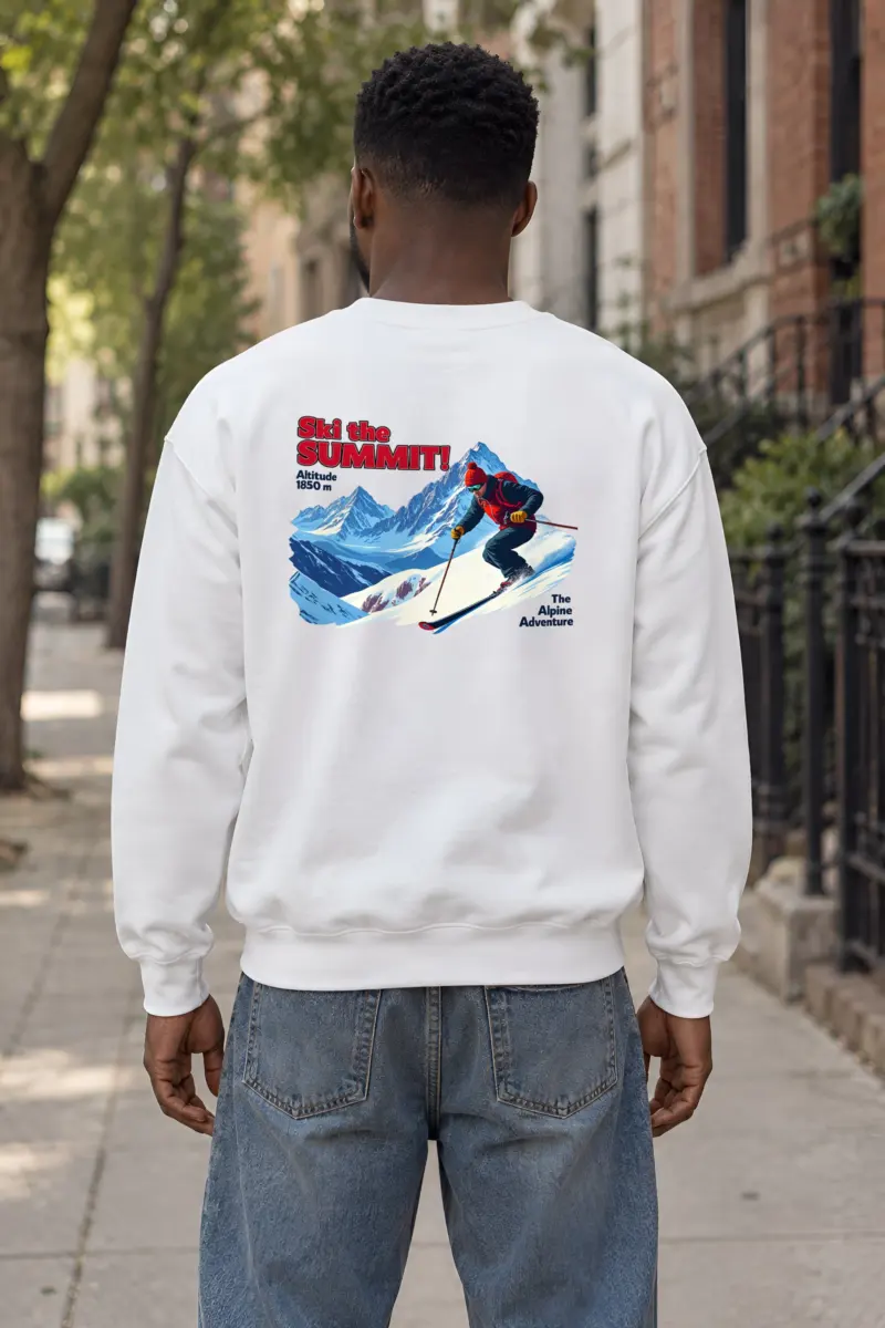 "Ski The Summit" Heavy Blend Unisex Crewneck Sweatshirt