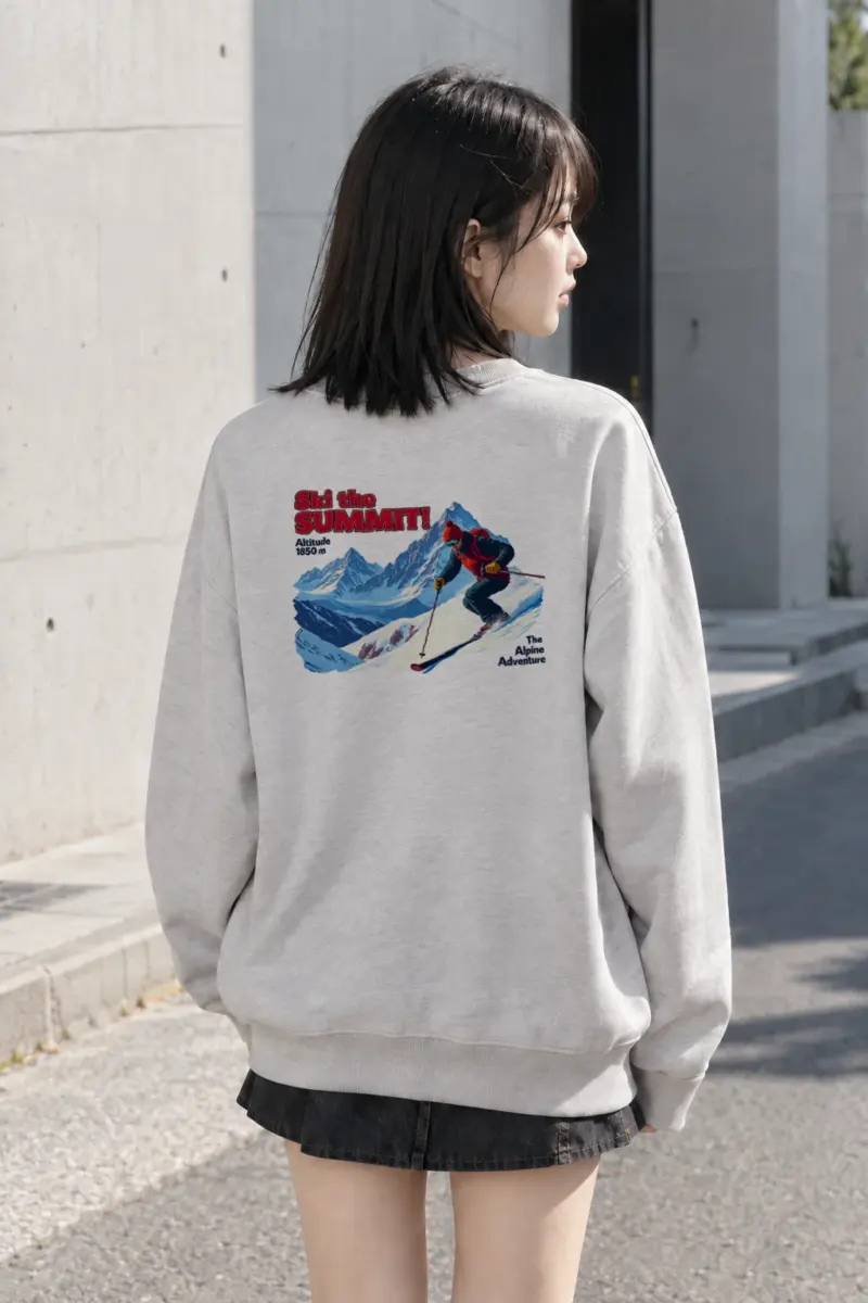 "Ski The Summit" Heavy Blend Unisex Crewneck Sweatshirt | Gildan 18000