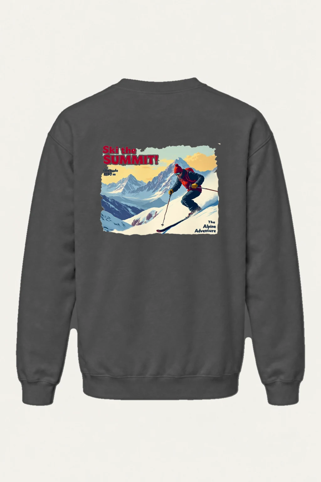 "Ski The Summit" Heavy Blend Unisex Crewneck Sweatshirt | Gildan 18000