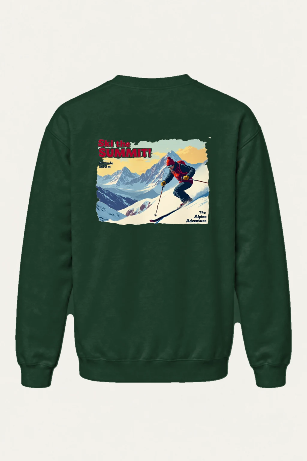 "Ski The Summit" Heavy Blend Unisex Crewneck Sweatshirt | Gildan 18000