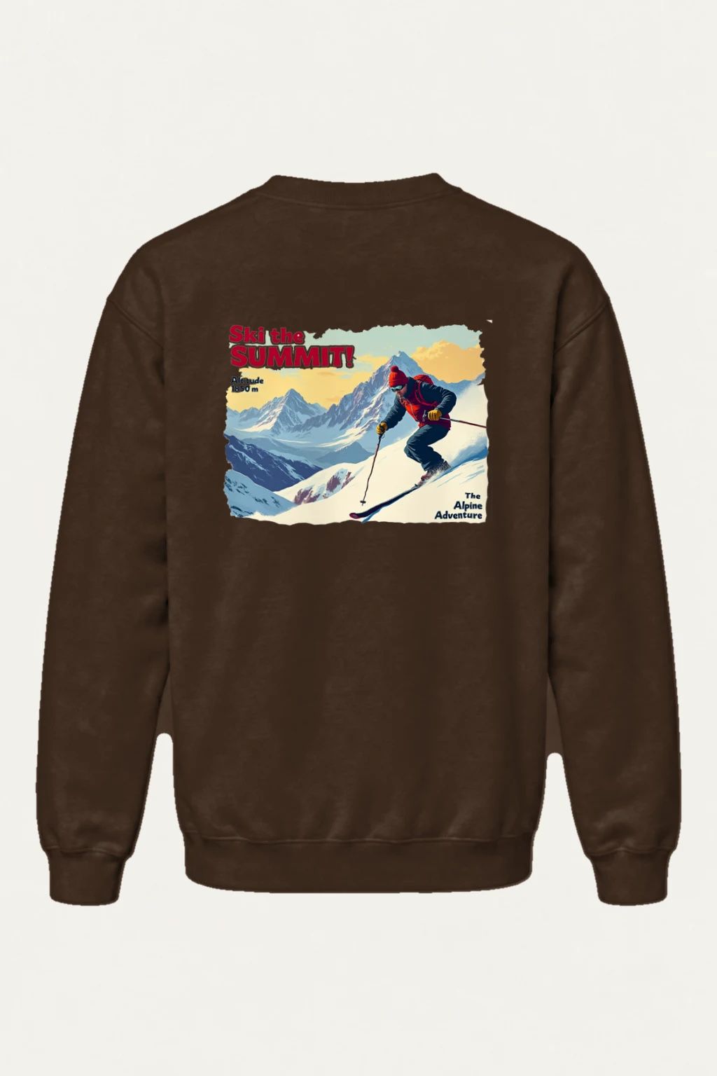 "Ski The Summit" Heavy Blend Unisex Crewneck Sweatshirt | Gildan 18000
