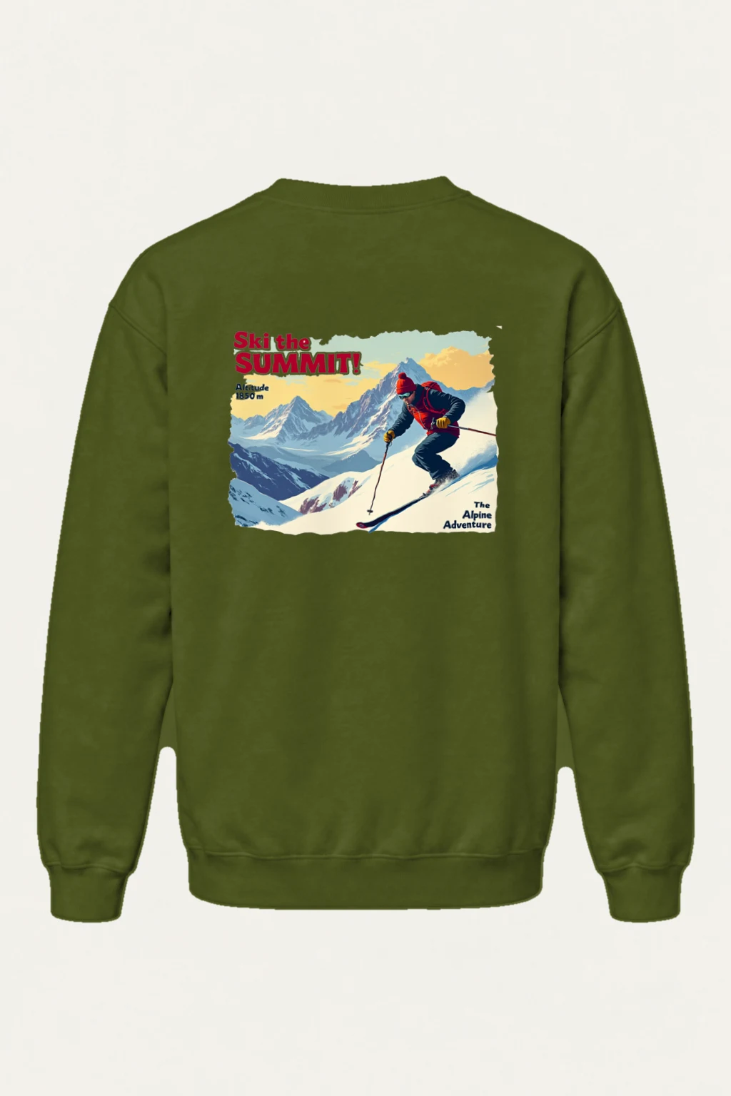 "Ski The Summit" Heavy Blend Unisex Crewneck Sweatshirt | Gildan 18000
