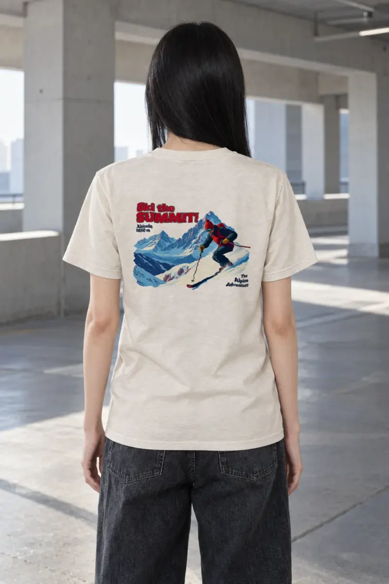 "Ski The Summit" Heavyweight Unisex Crewneck T-shirt | Gildan 5000