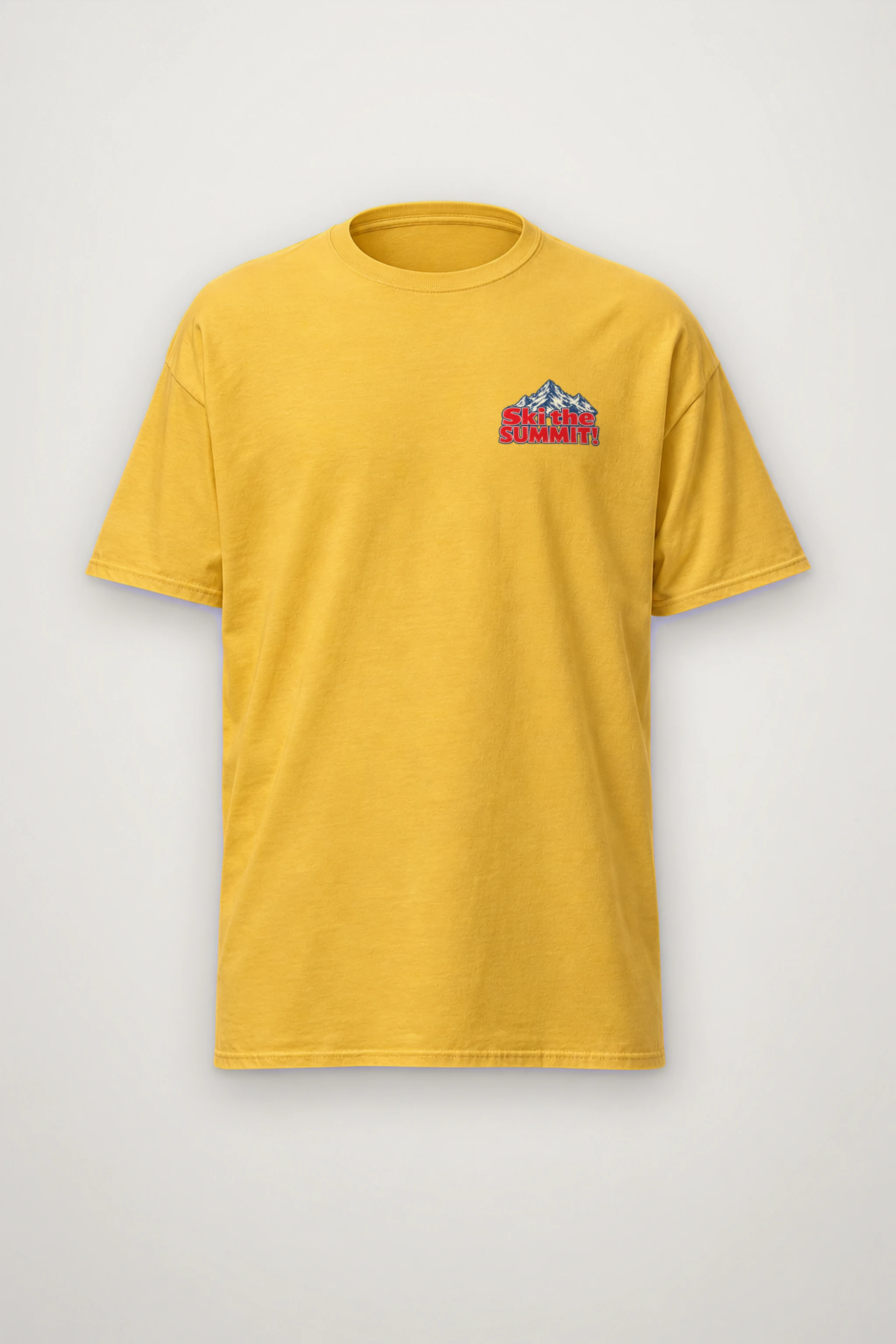 "Ski The Summit" Heavyweight Unisex Crewneck T-shirt