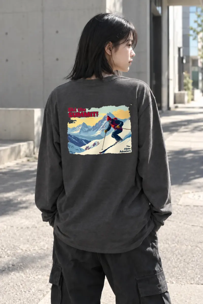 "Ski The Summit" Unisex Longsleeve T-shirt | Gildan 2400