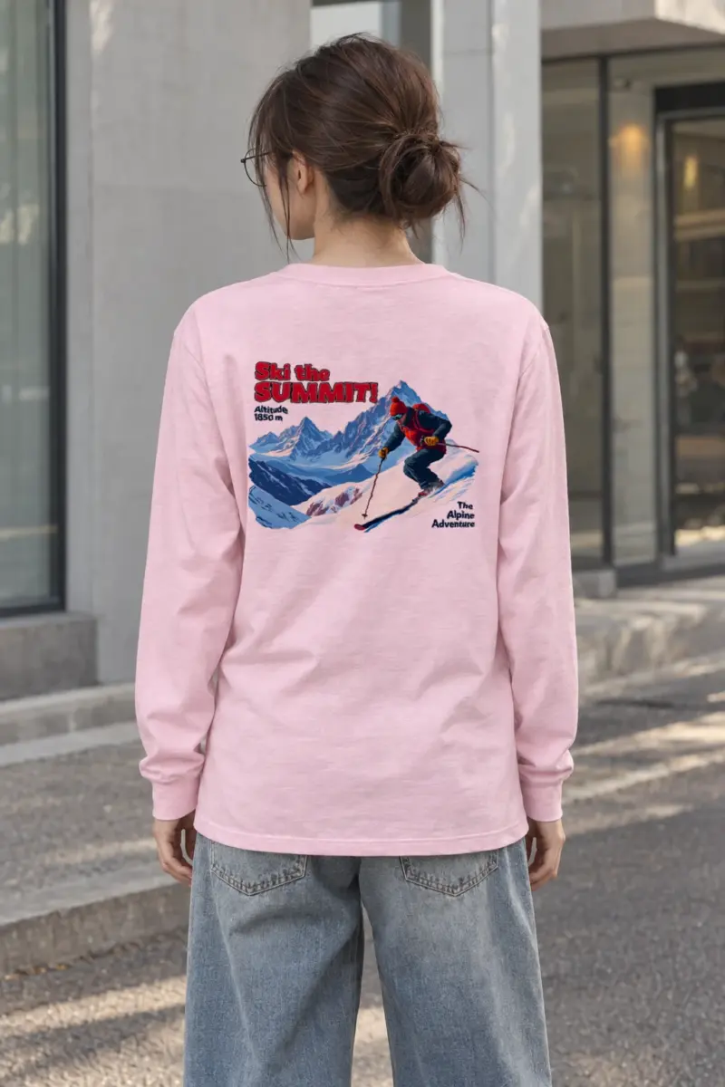 "Ski The Summit" Unisex Longsleeve T-shirt | Gildan 2400
