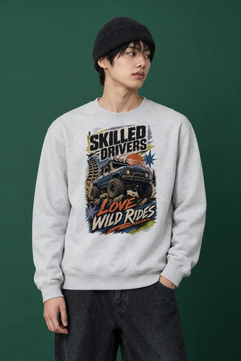 "Skilled Drivers Love Wild Rides" Heavy Blend Unisex Crewneck Sweatshirt
