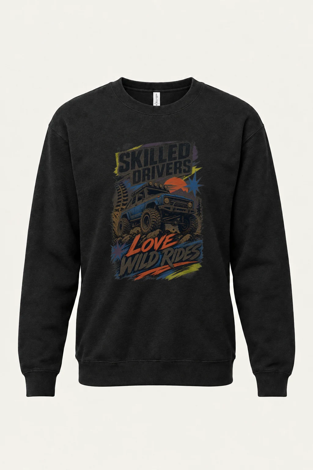 "Skilled Drivers Love Wild Rides" Heavy Blend Unisex Crewneck Sweatshirt | Gildan 18000