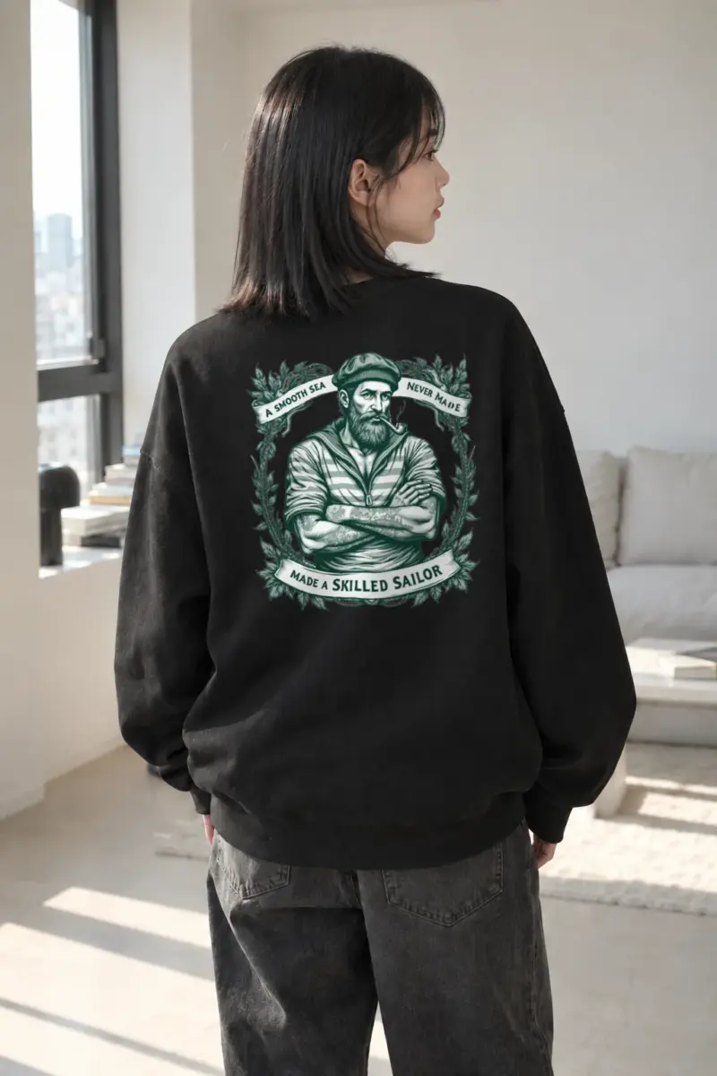 "Skilled Sailor" Heavy Blend Unisex Crewneck Sweatshirt | Gildan 18000