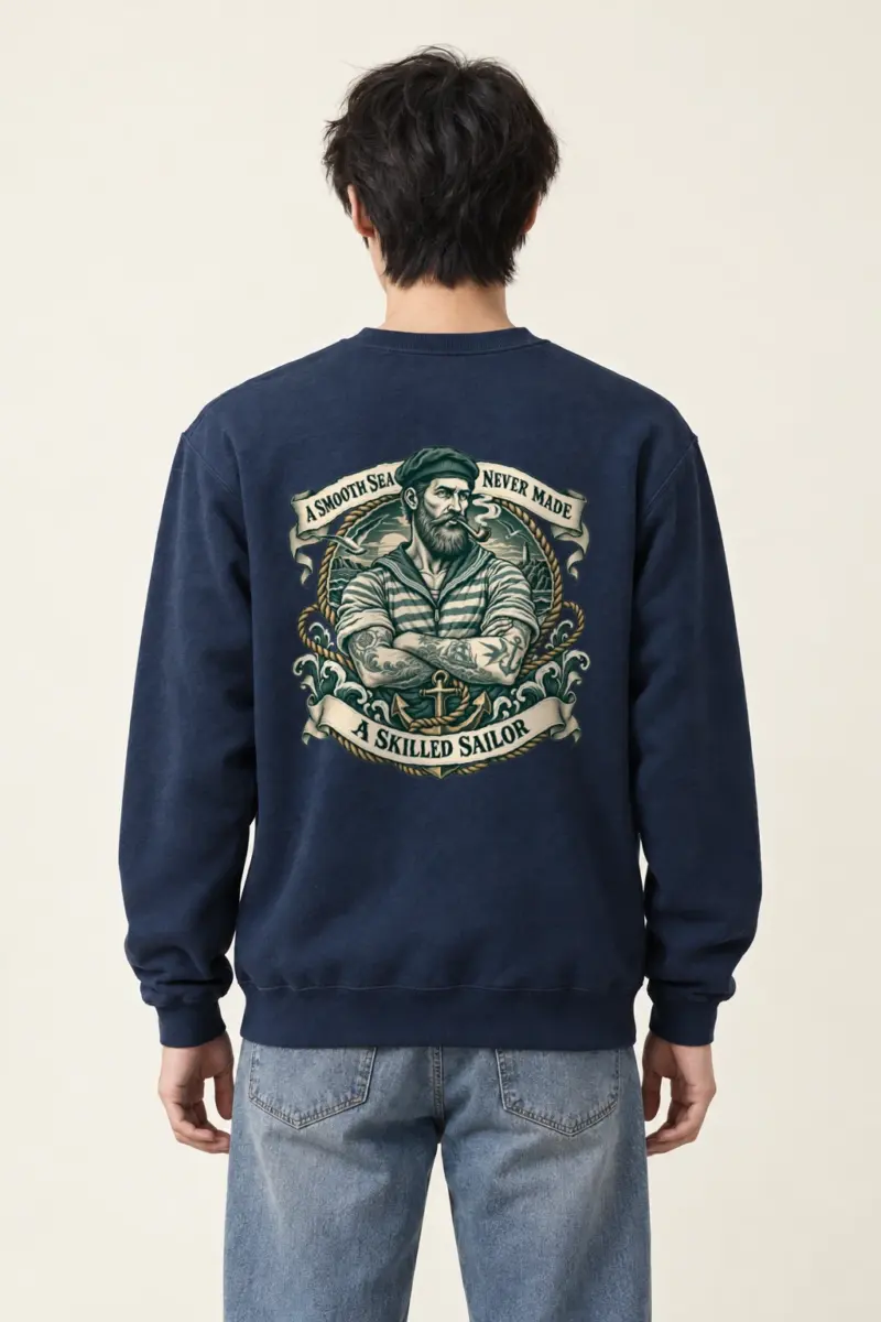 "Skilled Sailor" Heavy Blend Unisex Crewneck Sweatshirt | Gildan 18000