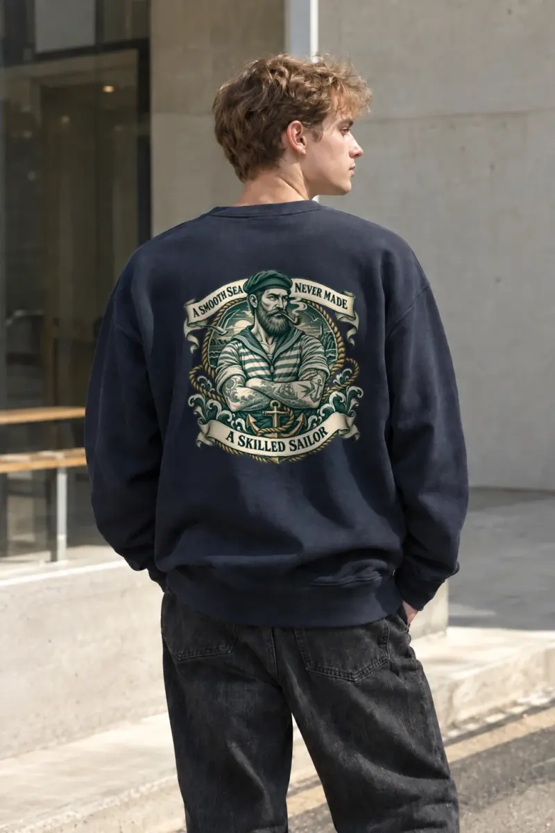 "Skilled Sailor" Heavy Blend Unisex Crewneck Sweatshirt | Gildan 18000