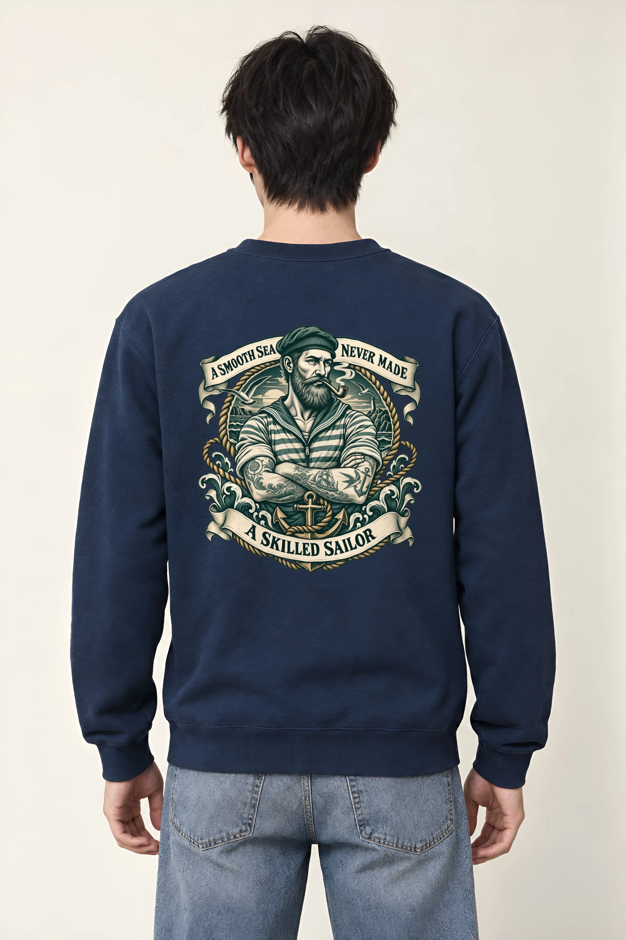 "Skilled Sailor" Heavy Blend Unisex Crewneck Sweatshirt