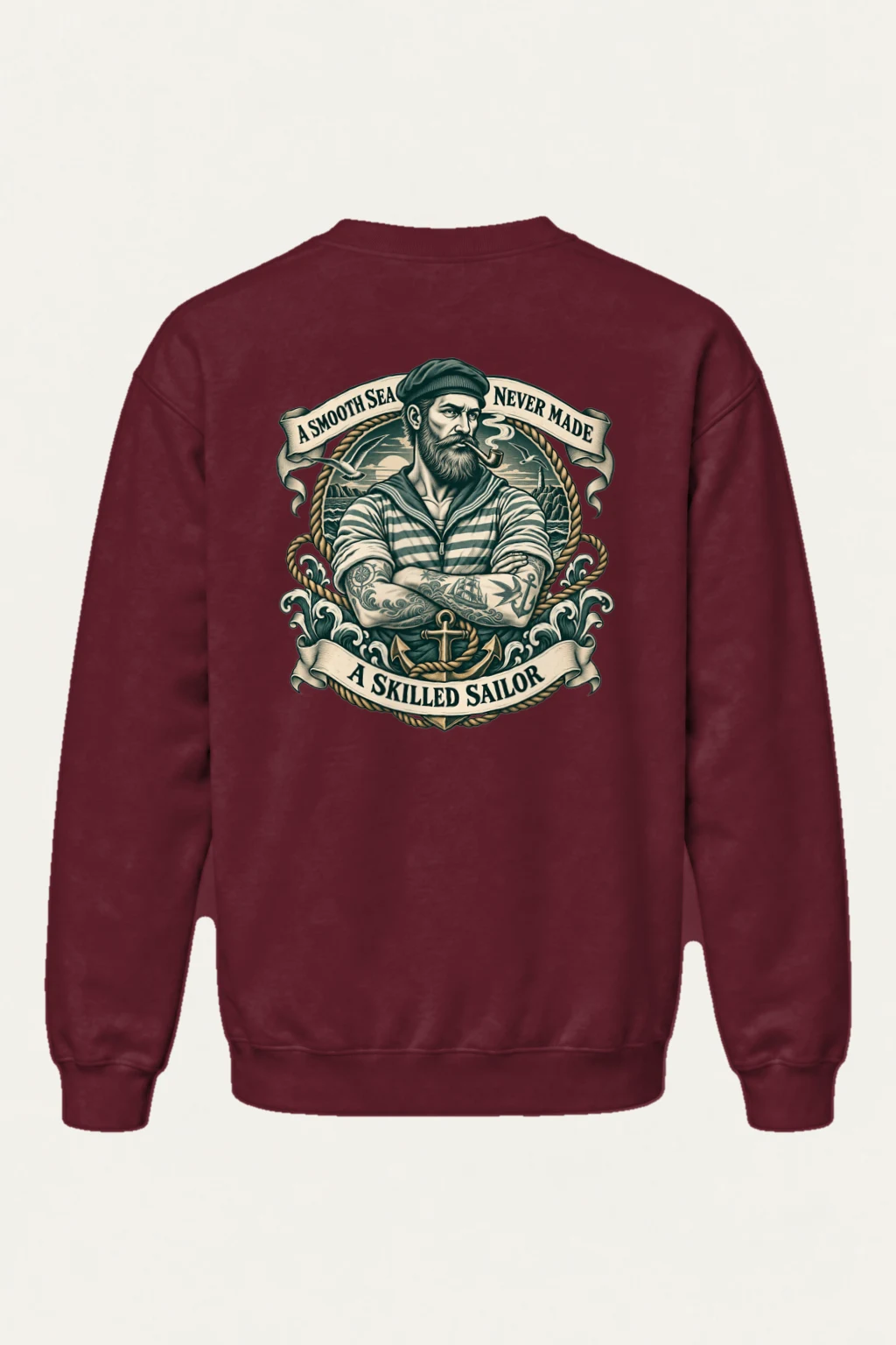 "Skilled Sailor" Heavy Blend Unisex Crewneck Sweatshirt | Gildan 18000