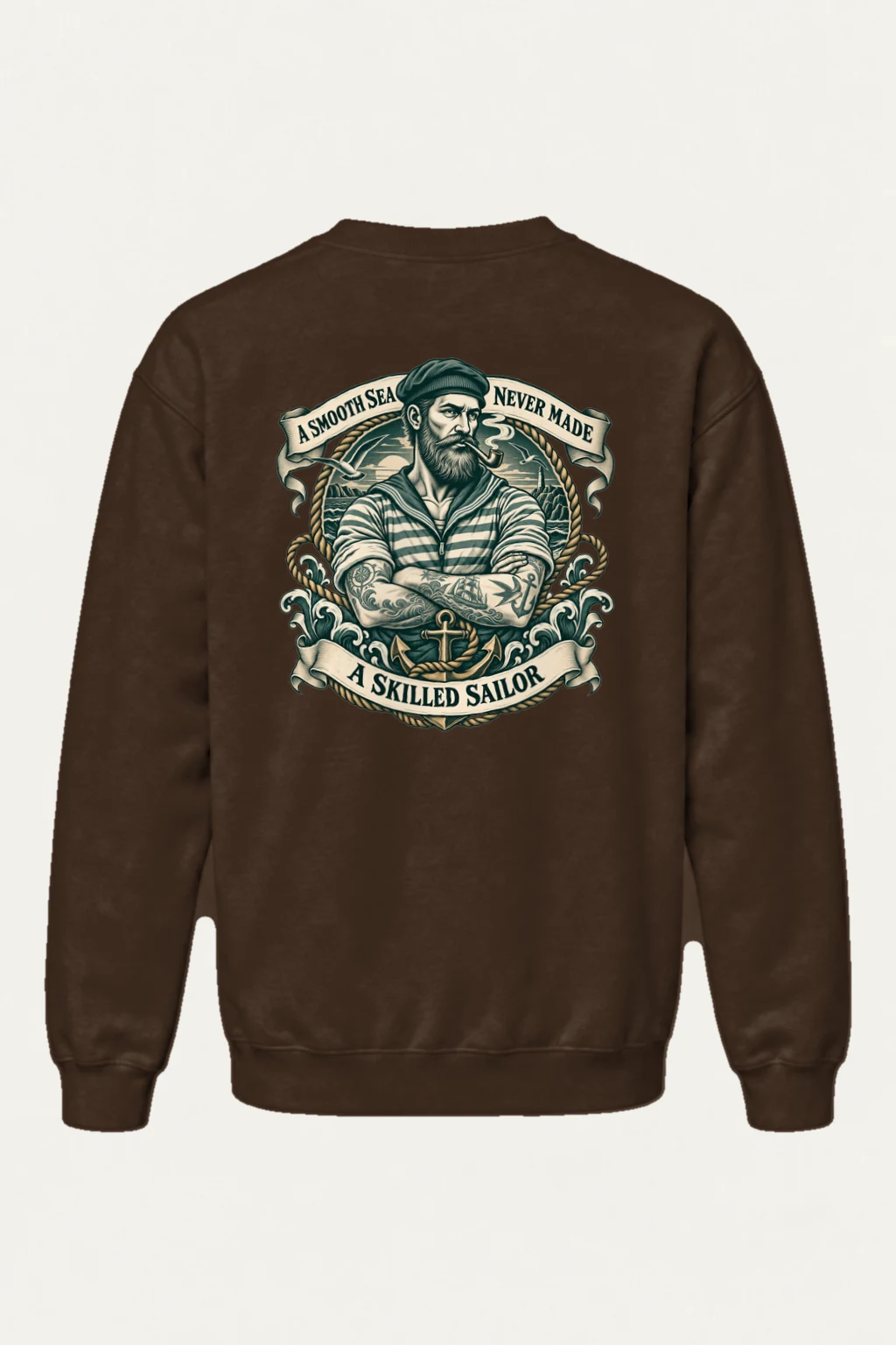 "Skilled Sailor" Heavy Blend Unisex Crewneck Sweatshirt | Gildan 18000