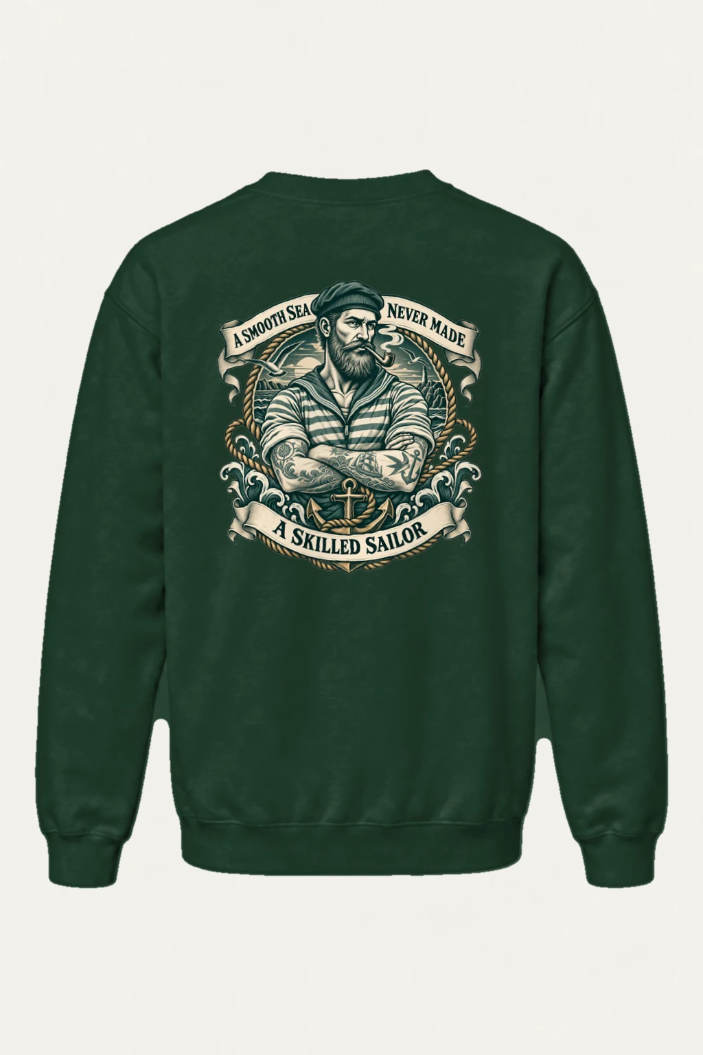 "Skilled Sailor" Heavy Blend Unisex Crewneck Sweatshirt | Gildan 18000