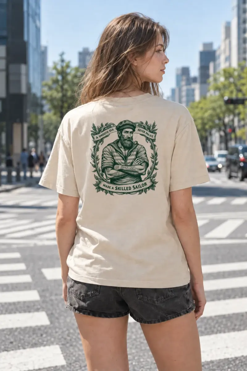 “Skilled Sailor” Heavyweight Unisex Crewneck T-shirt | Gildan 5000