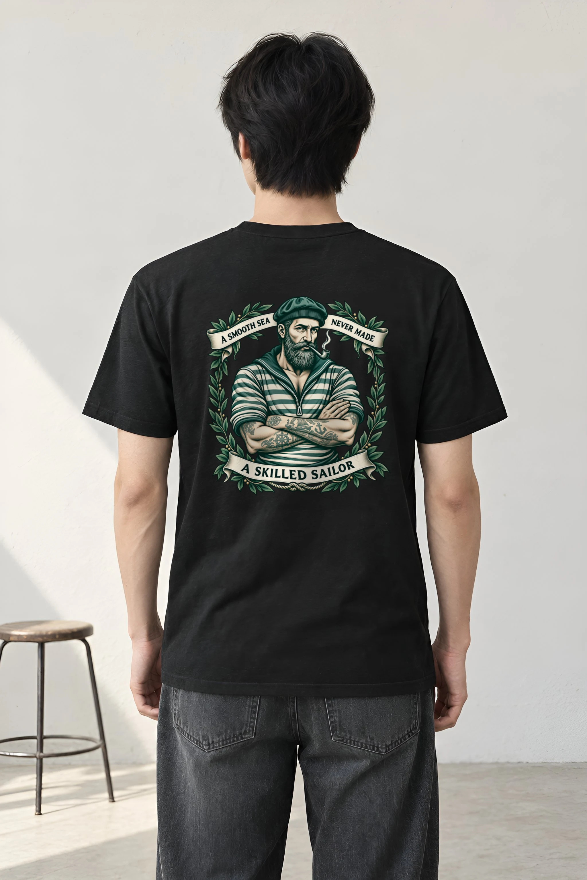 "Skilled Sailor" Heavyweight Unisex Crewneck T-shirt
