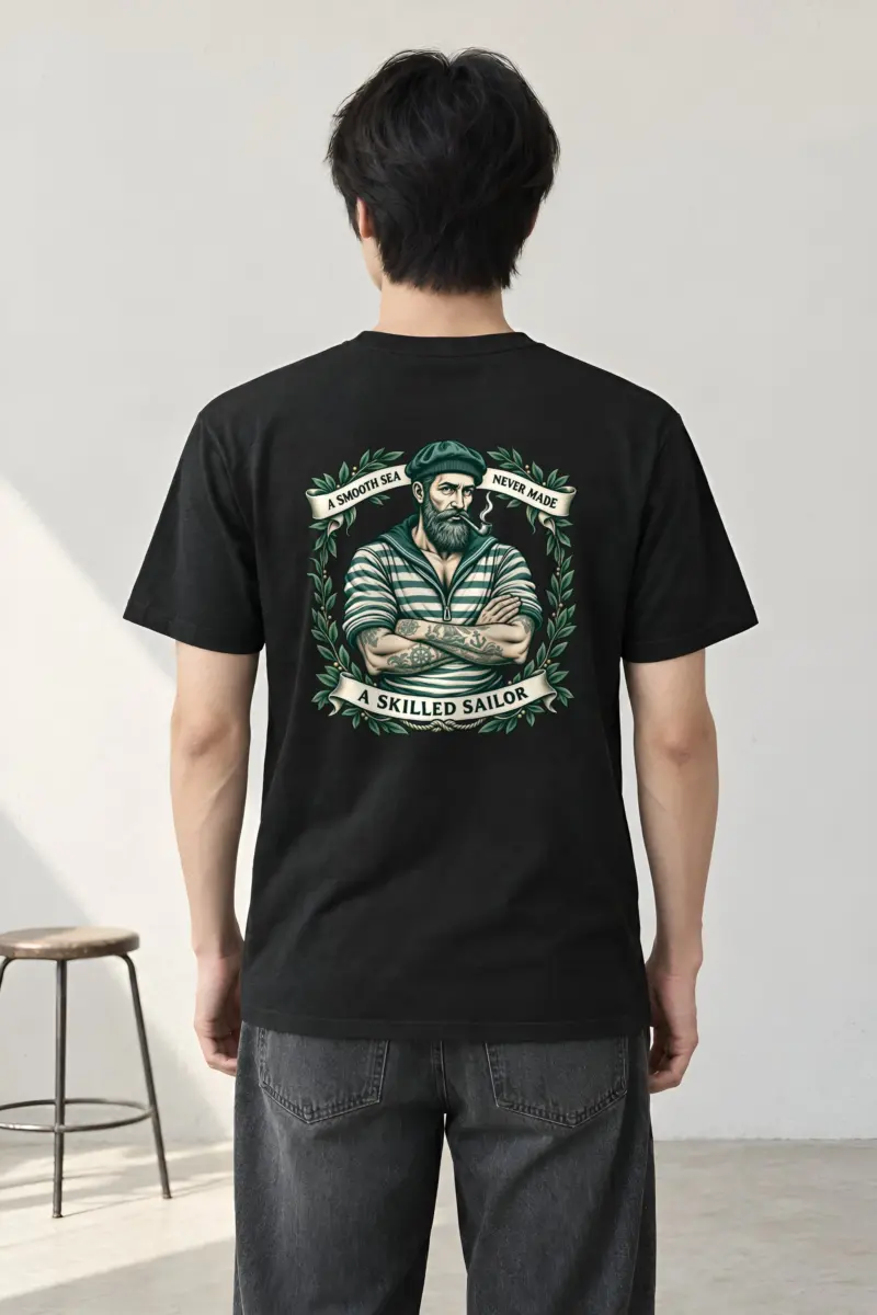 "Skilled Sailor" Heavyweight Unisex Crewneck T-shirt