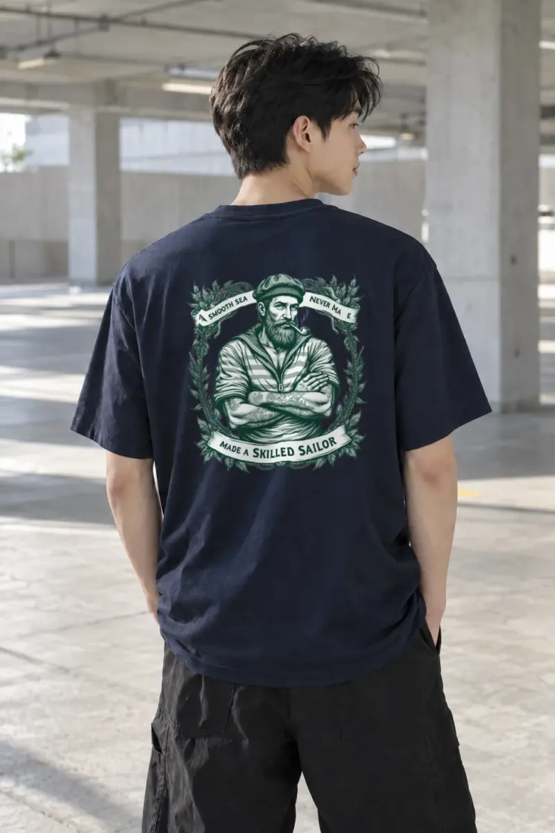 “Skilled Sailor” Heavyweight Unisex Crewneck T-shirt | Gildan 5000
