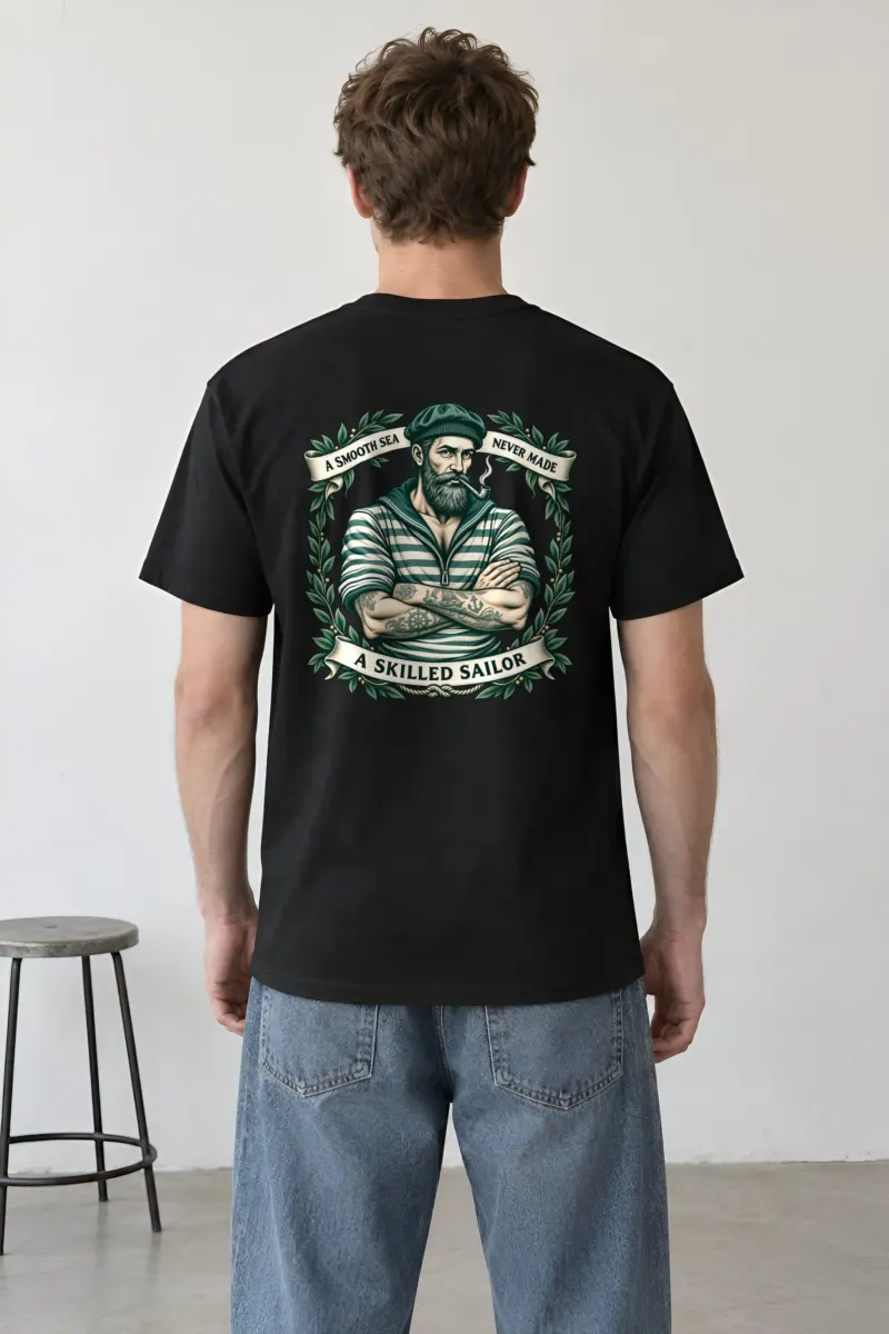 "Skilled Sailor" Heavyweight Unisex Crewneck T-shirt